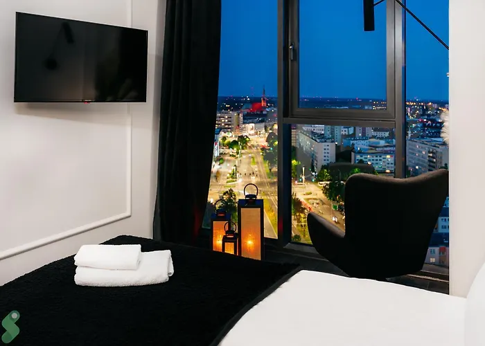 Hanza Black & White 17th Floor & Pool Parking By Stayly * Szczecin